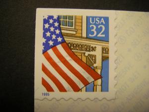 Scott 2920, 32c Flag over Porch, SA booklet single, MNH Beauties