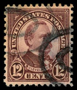 US Sc 693 XF/USED - 1931 12¢ Grover Cleveland - Very Well Centered