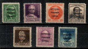 Canal Zone Scott O1-9 (missing O3 and O8) Mint NH [TB1148]
