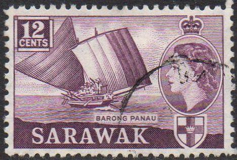 Sarawak 1957 12c Barong panau used