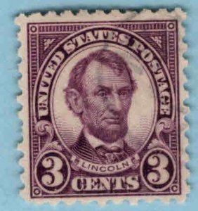 USA Scott 584 perf 10 Used stamp light cancel