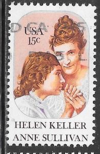 USA 1824: 15c Helen Keller (1880-1968) and Anne Sullivan (1867-1936), used, VF