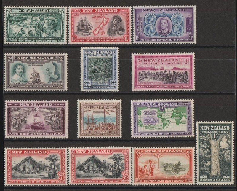 NEW ZEALAND 1940 Proclamation set ½d to 1/-. ... 