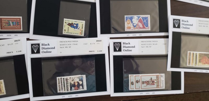 French Polynesia group of stamps/ss/sets, 65+ items, mostly Mint NH, VF-XF, (E