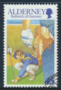 Alderney  SG A173  SC# 174  Golf  First Day issue cancel see scan
