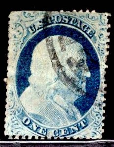 US Stamp #23 1c Franklin Type IV USED SCV $700