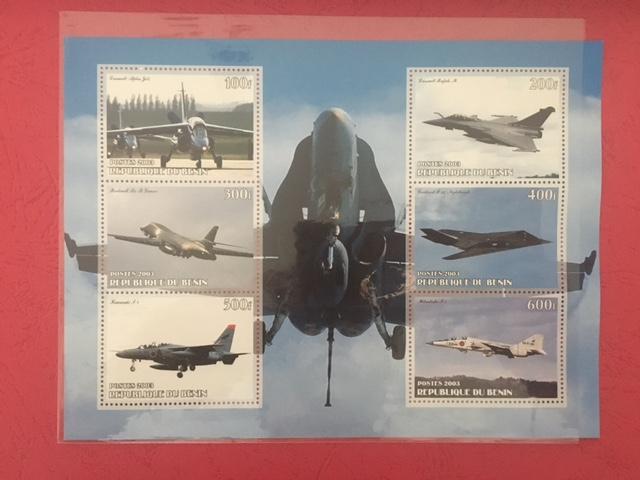 Benin 2003 Aviation Airplane Aircraft Transport Military Concorde M/S Stamps MNH