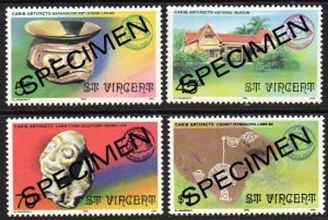 St. Vincent Sc #479-482 MNH with 'SPECIMEN' overprint