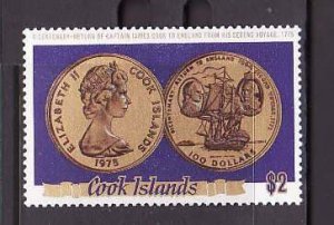 Cook Is.-Sc#433-unused NH set-Gold Coin-1975-