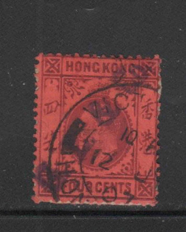 HONG KONG #74  1903  5c  KING EDWARD VII    USED F-VF