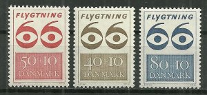 1966 Denmark B37-9 Aid to the Refugees C/S MNH