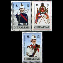 GIBRALTAR 1989 - Scott# 545-7 Regiment 50th. Set of 3 NH