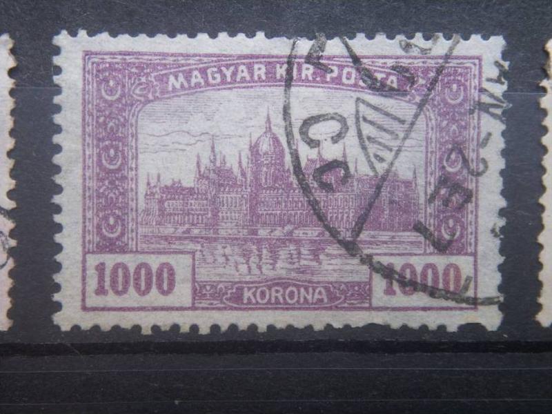 HUNGARY, 1924, used 1000k, Parliament Building Scott 376-95