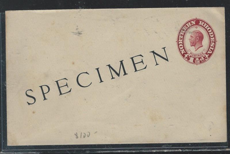 NORTHERN RHODESIA (P0110B) KGV 1 1/2D PSE SPEIMEN