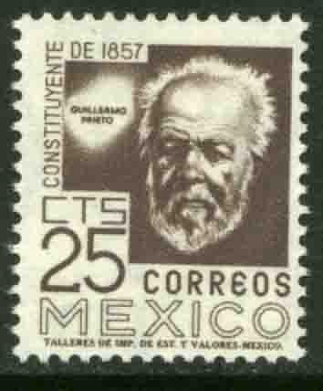 MEXICO 897A 25¢ 1950 Definitive 2nd Printing wmk 300 MINT, NH. VF.