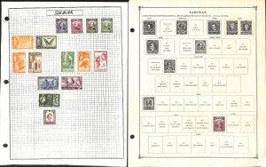 Sarawak Stamp Collection on 7 Scott International Pages, 1871-1963