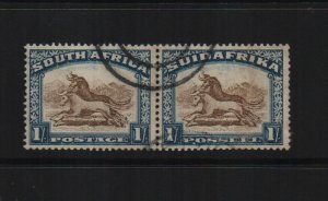South Africa 1950 SG120 1 Shilling used pair