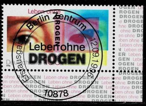 Germany 1996, Sc.#1944 used, Eyes of a woman, live without drugs