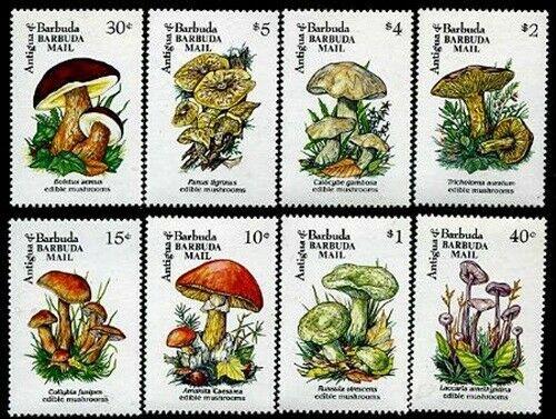 HERRICKSTAMP BARBUDA Sc.# 1333-40 1993 Mushrooms Stamps