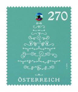 Austria 2019.- Christmas 2019 - Christmas tree with crystal.