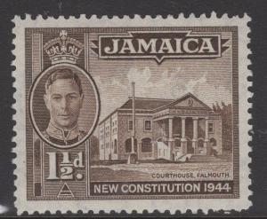 JAMAICA SG134 1945 1½d SEPIA MTD MINT