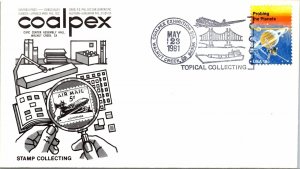 TOPICAL STAMP COLLECTING SPECIAL PICTORIAL POSTMARK COALPEX CACHET 1981 - TYPE 5