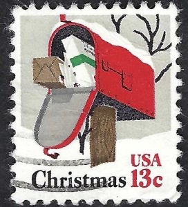 United States #1730 13¢ Christmas - Mailbox  (1977). Used.