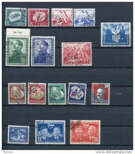 Germany/DDR 1951 Mi 280-297 Used Complete Year  Cv 355 euro