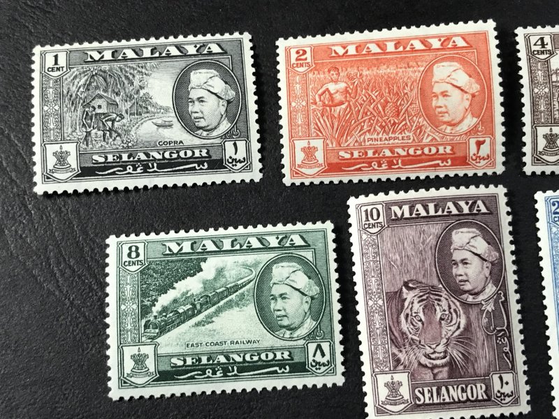 MALAYA/SELANGOR # 102-112-MINT NEVER/HINGED-----COMPLETE SET----1957-60