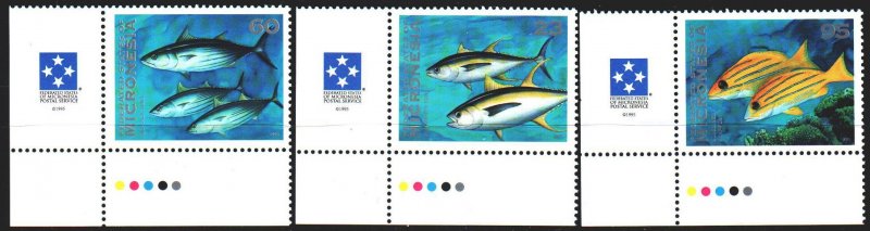 Micronesia. 1995. 427-29 from the series. fish. MNH.