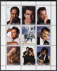 UDMURTIA - 1999 - Hollywood Actors-Perf 9v Sheet-Mint Never Hinged-Private Issue