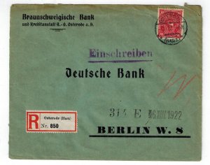 Germany cover Deutsche Bank 1922 181 (181a)