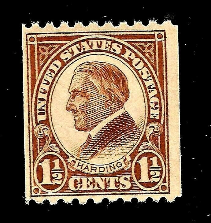 US 1925 Sc# 605 1 1/2 cent Harding Coil Mint NH - Crisp Color