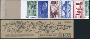 Sweden 1166-1170a booklet,MNH. Michel 945-949 MH 56. Angermanland Province,1976.