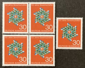 Germany 1968 #991, Wholesale Lot of 5, MNH, CV $1.25