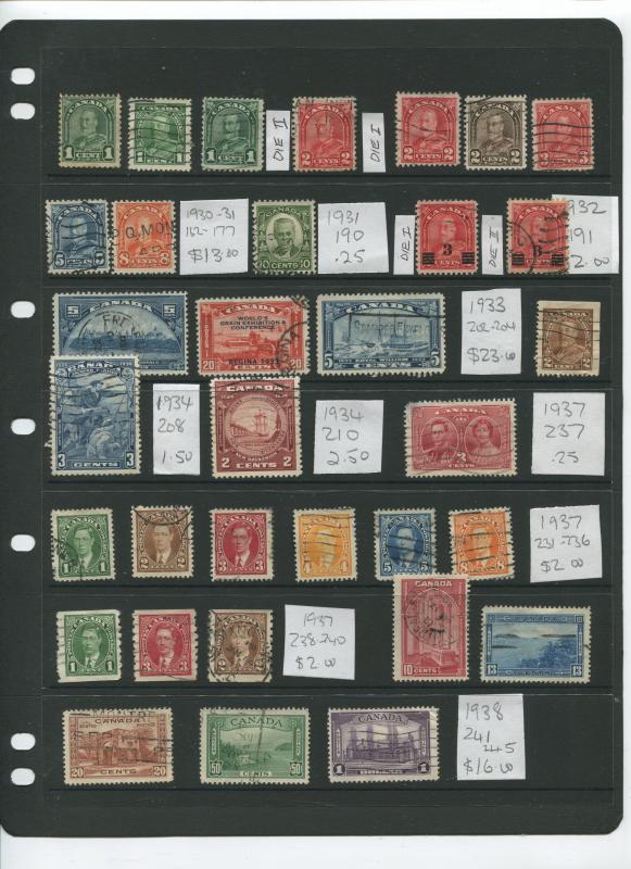 Canada Collection from 1870 to 1976 M/U Cat. Value $675