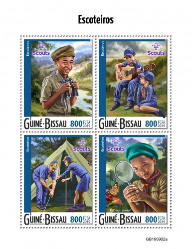 GUINEA BISSAU - 2019 - Scouts - Perf 4v Sheet - M N H