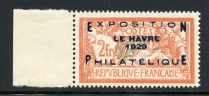 FRANCE SCOTT #246 LE HAVRE EXPOSITION OVP'T MARGIN COPY MINT LH