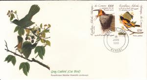 Comoro Islands 1985 FDC Scott #C139, #C140 Barn swallow, Baltimore oriole Aud...