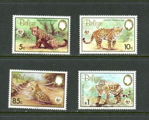 Belize MNH 489-92 Jaguars Wild Cats WWF 1983
