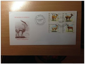 Senegal FDC 1st Day 1991 Fauna Fauna Parks National Gazelles Gazelles-