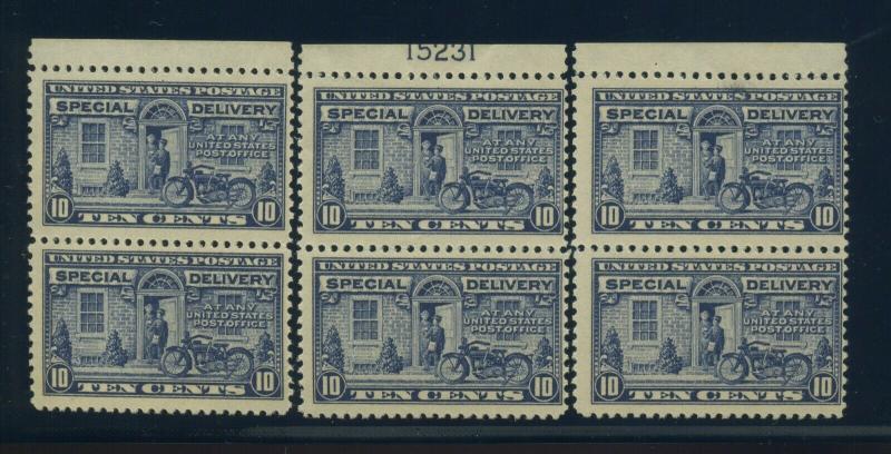 Scott E12a Special Delivery Mint 'Deconstructed' Plate Block 6 Stamps  (E12-33)