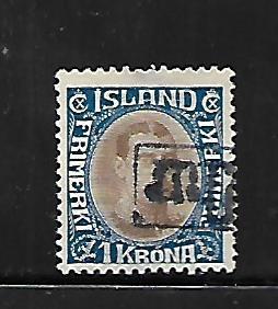 ICELAND, 126, USED, CHRISTIAN X