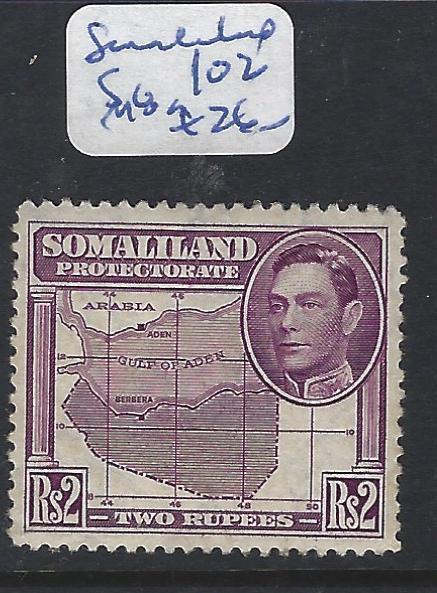 SOMALILAND  (PP1111B) KGVI MAP 2R  SG 102   MOG