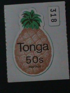 ​TONGA-RARE LOVELY BEAUTIFUL PINEAPPLE SHAPE CUT STAMP-MINT VF-KEY STAMP