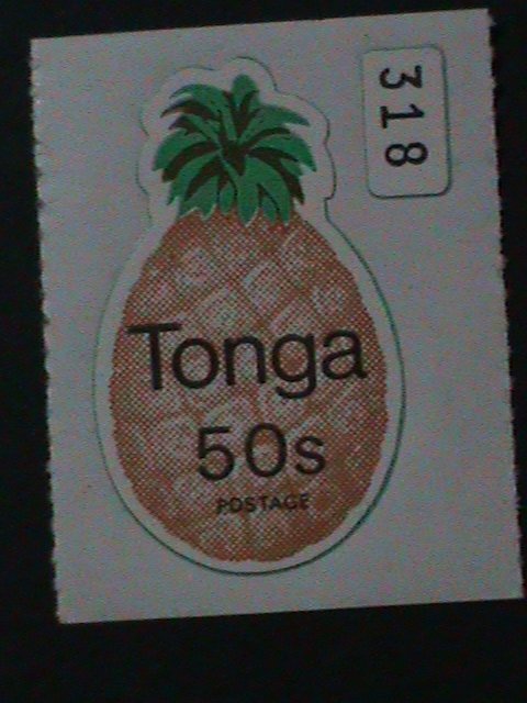 ​TONGA-RARE LOVELY BEAUTIFUL PINEAPPLE SHAPE CUT STAMP-MINT VF-KEY STAMP