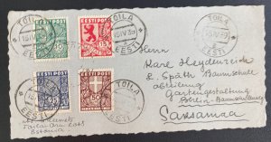 1939 Toila Estonia Postcard Cover To Sarsamaa