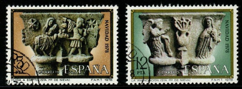 SPAIN SG2539/40 1978 CHRISTMAS FINE USED