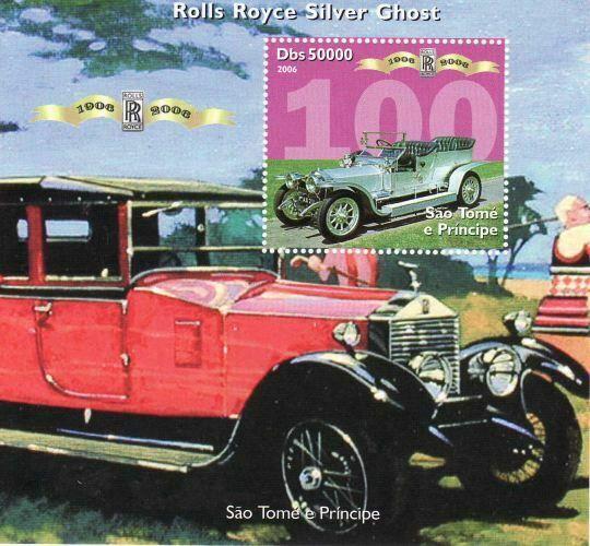 St Thomas - Rolls-Royce  Souvenir Sheet 19A-036