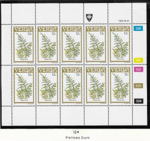 South Africa - Venda  #124   12c Ferns Sheet of 10 (MNH) CV $5.00